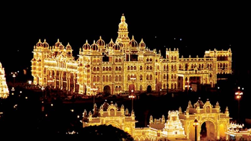 A file photo of illuminated Mysuru Palace A file photo of illuminated Mysuru Palace