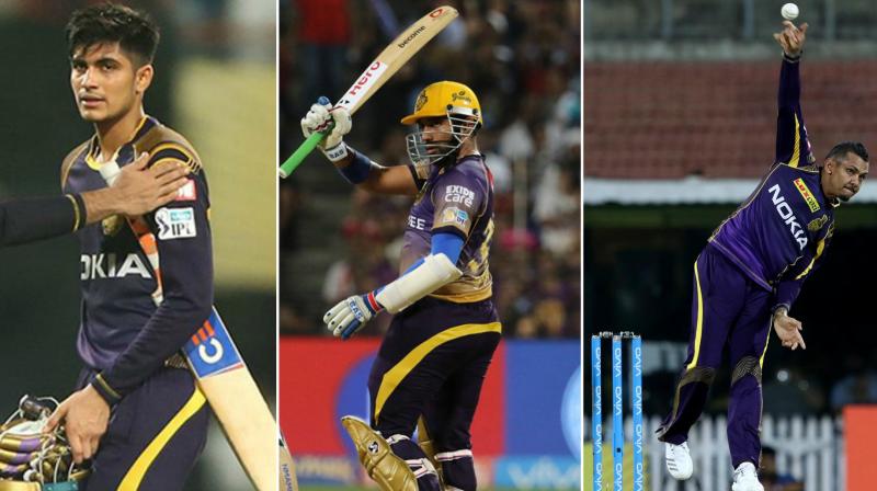 While Robin Uthappa (centre) has struggled with the bat, Shubman gill (left) has had a good outing so far while Sunil Narine (right) have also delivered with both bat and ball (Photo: BCCI) While Robin Uthappa (centre) has struggled with the bat, Shubman gill (left) has had a good outing so far while Sunil Narine (right) have also delivered with both bat and ball (Photo: BCCI)