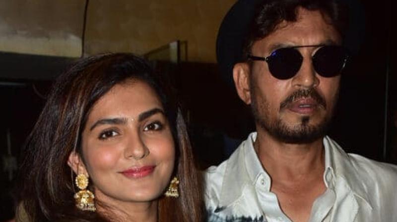 Parvathy and Irrfan Khan Parvathy and Irrfan Khan