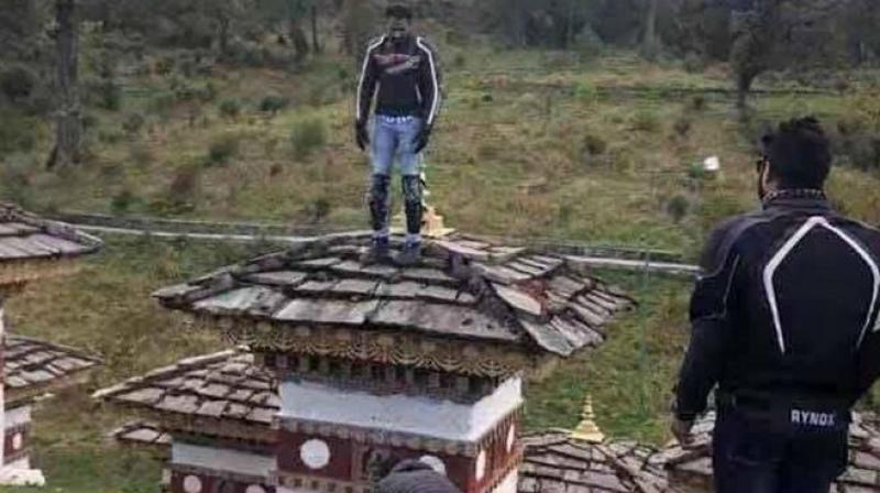 Abhijit Ratan Hajare, who is from Maharashtra, was part of a 15-bike convoy touring the Himalayan nation, The Bhutanese reported. The group was led by a Bhutanese national. (Photo: Screengrab) Abhijit Ratan Hajare, who is from Maharashtra, was part of a 15-bike convoy touring the Himalayan nation, The Bhutanese reported. The group was led by a Bhutanese national. (Photo: Screengrab)