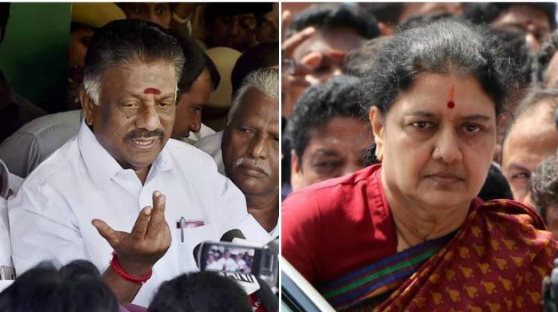 Former chief minister O Panneerselvam and V K Sasikala. (Photos: PTI) Former chief minister O Panneerselvam and V K Sasikala. (Photos: PTI)