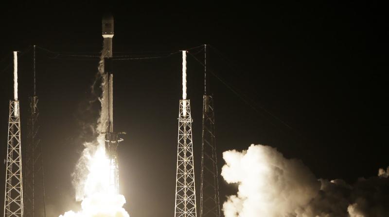 The unmanned robotic lander dubbed Beresheet - Hebrew for the biblical phrase “in the beginning” - soared into space from the Cape Canaveral Air Force Station at about 8:45 p.m. EST (0145 GMT Friday) atop the 23-story-tall rocket. (Photo: AP) The unmanned robotic lander dubbed Beresheet - Hebrew for the biblical phrase “in the beginning” - soared into space from the Cape Canaveral Air Force Station at about 8:45 p.m. EST (0145 GMT Friday) atop the 23-story-tall rocket. (Photo: AP)