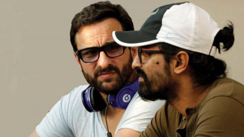 Raja Krishna Menon and Saif Ali Khan. Raja Krishna Menon and Saif Ali Khan.