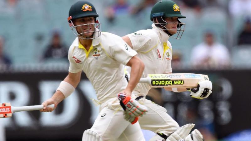 David Warner, former captain Steve Smith and Cameron Bancroft are all returning to the test arena for the first time since serving bans for their roles in a ball-tampering scandal in South Africa last March — adding steel to Australia’s batting. (Photo:AFP) David Warner, former captain Steve Smith and Cameron Bancroft are all returning to the test arena for the first time since serving bans for their roles in a ball-tampering scandal in South Africa last March — adding steel to Australia’s batting. (Photo:AFP)