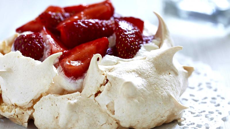 Strawberry pavlova cake is light and easy to prepare. (Photo: File) Strawberry pavlova cake is light and easy to prepare. (Photo: File)