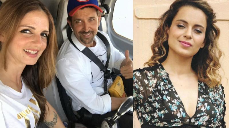 (L) The picture that Sussane Khan shared on Twitter amid recent allegations of Kangana Ranaut against Hrithik Roshan. (L) The picture that Sussane Khan shared on Twitter amid recent allegations of Kangana Ranaut against Hrithik Roshan.