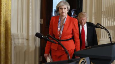 White House confuses UK PM Theresa May's name with a porn star's
