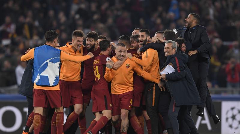 Roma overturned a three-goal deficit from the first leg to adavance to the semi final. (Photo: AFP) Roma overturned a three-goal deficit from the first leg to adavance to the semi final. (Photo: AFP)
