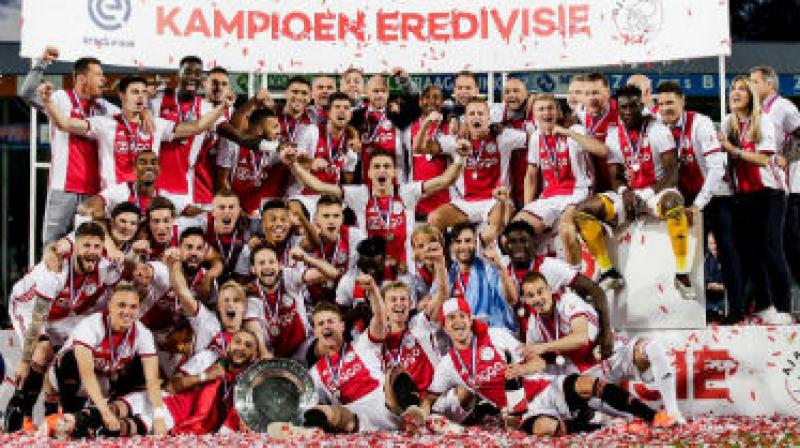 Ajax came into the final match of the season three points clear of closest rivals PSV Eindhoven with a 14-goal higher goal difference after they beat Utrecht 4-1 and the defending champions lost 1-0 at AZ Alkmaar on Sunday. (Photo: AFP) Ajax came into the final match of the season three points clear of closest rivals PSV Eindhoven with a 14-goal higher goal difference after they beat Utrecht 4-1 and the defending champions lost 1-0 at AZ Alkmaar on Sunday. (Photo: AFP)