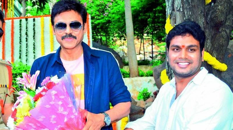 Venkatesh with Shiva Kumar at the film’s launch Venkatesh with Shiva Kumar at the film’s launch