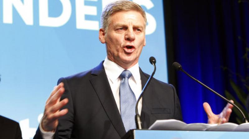 New Zealand's Prime Minister Bill English talks to hundreds of supporters after election results are announced on Saturday (Photo: AP) New Zealand's Prime Minister Bill English talks to hundreds of supporters after election results are announced on Saturday (Photo: AP)