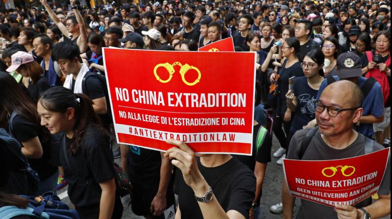 Opponents of the extradition bill, which would allow people to be sent to mainland China for trial in courts controlled by the Communist Party, fear it is a threat to Hong Kong's much-cherished rule of law. (Photo: AP) Opponents of the extradition bill, which would allow people to be sent to mainland China for trial in courts controlled by the Communist Party, fear it is a threat to Hong Kong's much-cherished rule of law. (Photo: AP)
