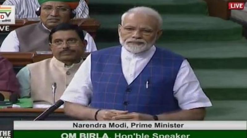 When his remarks drew a sharp reaction from the Congress, the Prime Minister said he could share the YouTube link of the interview. (Photo: ANI | Twitter) When his remarks drew a sharp reaction from the Congress, the Prime Minister said he could share the YouTube link of the interview. (Photo: ANI | Twitter)