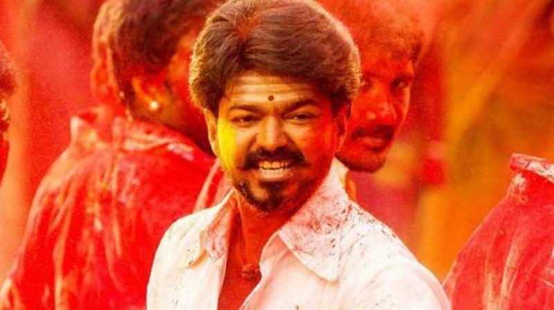 Vijay in a still from the Aalaporan Thamizhan track from Tamil movie 'Mersal'. Vijay in a still from the Aalaporan Thamizhan track from Tamil movie 'Mersal'.