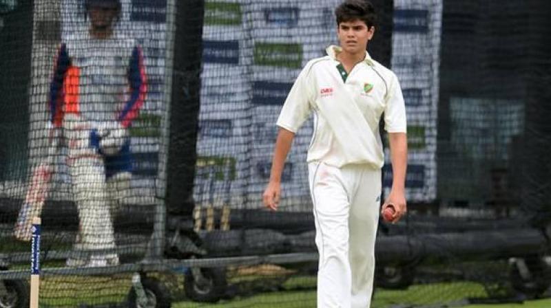 Arjun's scalps included rival skipper Ayush Badoni, Vaibhav Kandpal, wicket-keeper Gulzar Singh Sandhu, Hrithik Shokeen and Prashant Kumar Bhati. (Photo: PTI) Arjun's scalps included rival skipper Ayush Badoni, Vaibhav Kandpal, wicket-keeper Gulzar Singh Sandhu, Hrithik Shokeen and Prashant Kumar Bhati. (Photo: PTI)