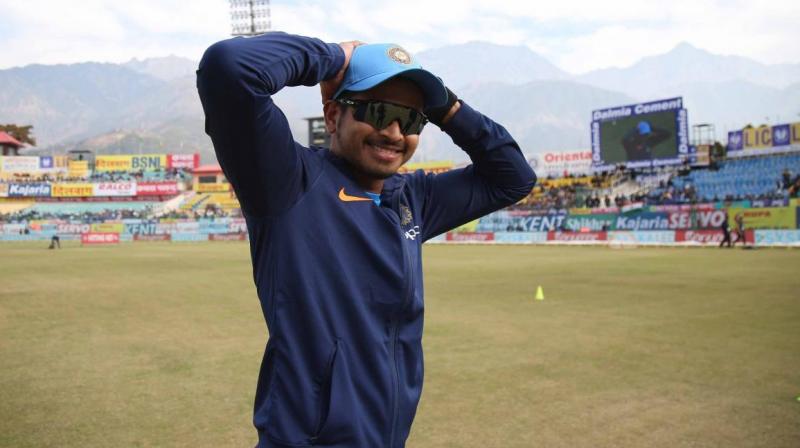 Shreyas Iyer recieved his ODI cap from MS Dhoni on Sunday. (Photo: BCCI) Shreyas Iyer recieved his ODI cap from MS Dhoni on Sunday. (Photo: BCCI)