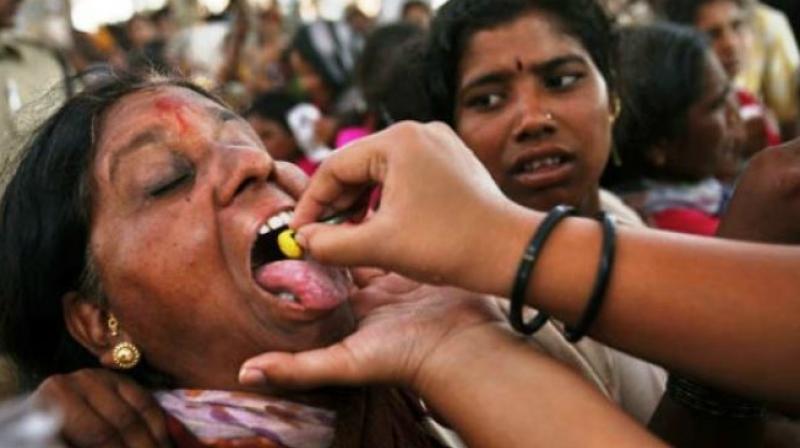 Fish 'prasad' claims to cure people suffering from respiratory ailments. (Photo: PTI) Fish 'prasad' claims to cure people suffering from respiratory ailments. (Photo: PTI)