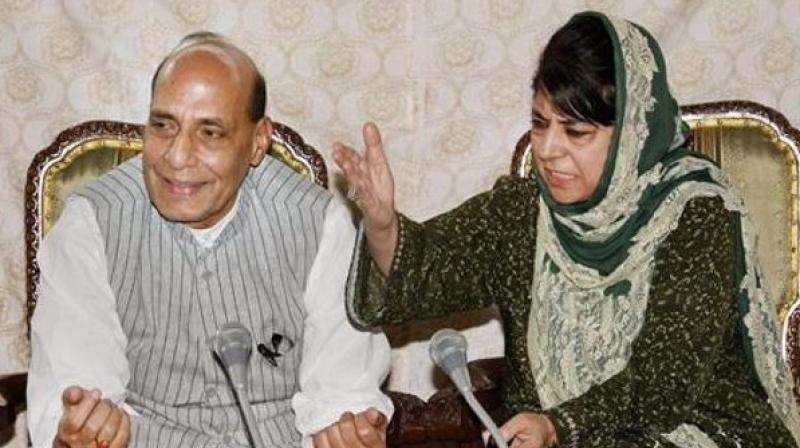 J&K CM Mehbooba Mufti expressed her gratitude to Home Minister Rajnath Singh and to the people of the nation for extending their support at the time of crisis in the Valley. (Photo: File | PTI) J&K CM Mehbooba Mufti expressed her gratitude to Home Minister Rajnath Singh and to the people of the nation for extending their support at the time of crisis in the Valley. (Photo: File | PTI)