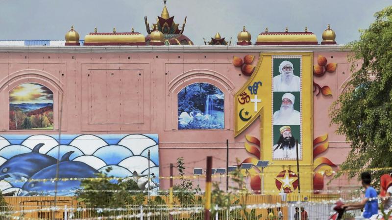 A mammoth exercise to carry out 'sanitisation' of the sprawling Dera Sacha Sauda sect headquarters was underway in Sirsa. (Photo: PTI) A mammoth exercise to carry out 'sanitisation' of the sprawling Dera Sacha Sauda sect headquarters was underway in Sirsa. (Photo: PTI)