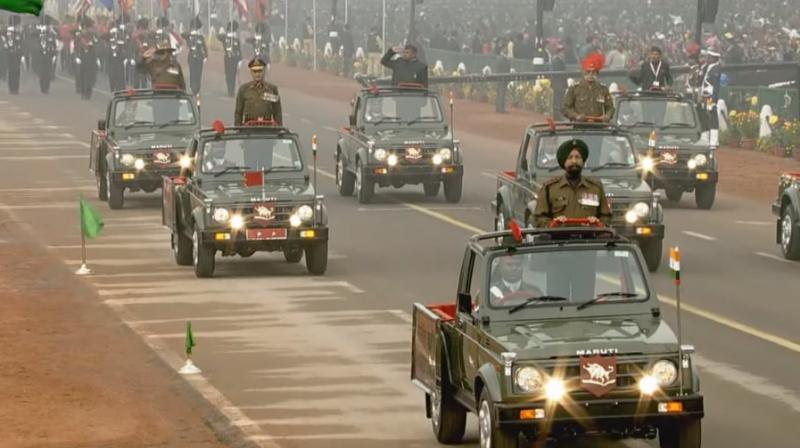 Parade at Rajpath, New Delhi. (Photo: Twitter | @BJP4India) Parade at Rajpath, New Delhi. (Photo: Twitter | @BJP4India)