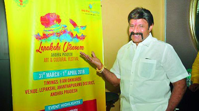 MLA Nandamuri Balakrishna releases the invitation for Lepakshi festival on March 31 and April 1. (Photo: DC) MLA Nandamuri Balakrishna releases the invitation for Lepakshi festival on March 31 and April 1. (Photo: DC)