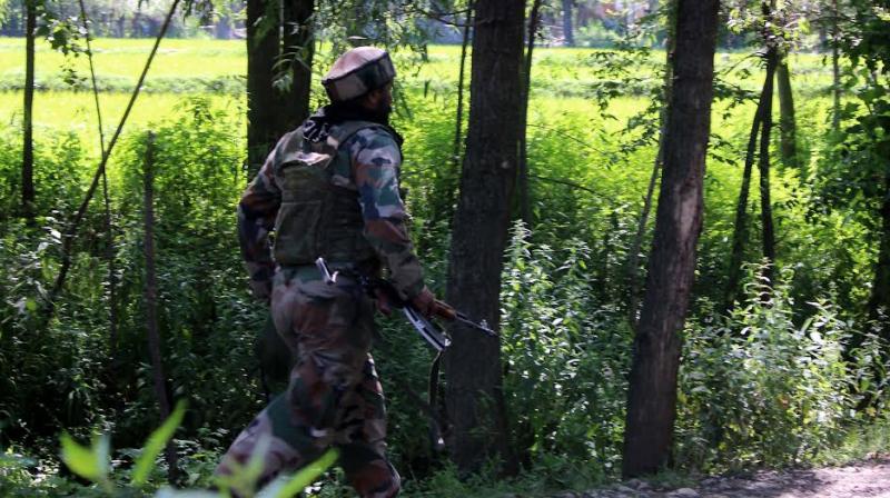 The search operation turned into an encounter after the militants opened fire on security forces. (Photo: DC/H U Naqash) The search operation turned into an encounter after the militants opened fire on security forces. (Photo: DC/H U Naqash)