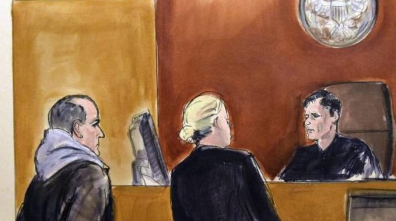 In this courtroom drawing, Elvis Redzepagic, left, appears before Magistrate Judge Robert Levy, right, Saturday, March 4, 2017 in New York, during his arraignment on charges that he attempted to provide material support to a foreign terrorist organization. (Photo: AP) In this courtroom drawing, Elvis Redzepagic, left, appears before Magistrate Judge Robert Levy, right, Saturday, March 4, 2017 in New York, during his arraignment on charges that he attempted to provide material support to a foreign terrorist organization. (Photo: AP)