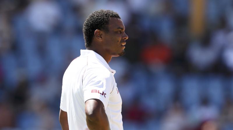 West Indies fast bowler Shannon Gabriel was warned by on-field umpires for using abusive language following an interaction with England captain Joe Root during the third day of the third Test in St Lucia on Monday, according to British media reports. (Photo: AP) West Indies fast bowler Shannon Gabriel was warned by on-field umpires for using abusive language following an interaction with England captain Joe Root during the third day of the third Test in St Lucia on Monday, according to British media reports. (Photo: AP)