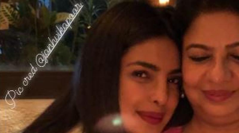 Priyanka Chopra with mom Madhu. Priyanka Chopra with mom Madhu.