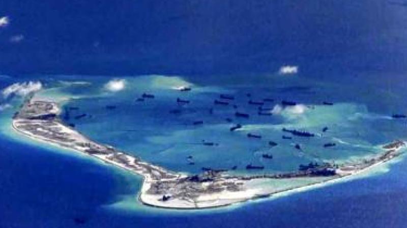 The comments came after images released by the US-based Asia Maritime Transparency Initiative (AMTI) showed a series of hexagonal structures on each of seven islets China constructed on uninhabitable rocks and reefs. (Photo: Representational Image) The comments came after images released by the US-based Asia Maritime Transparency Initiative (AMTI) showed a series of hexagonal structures on each of seven islets China constructed on uninhabitable rocks and reefs. (Photo: Representational Image)
