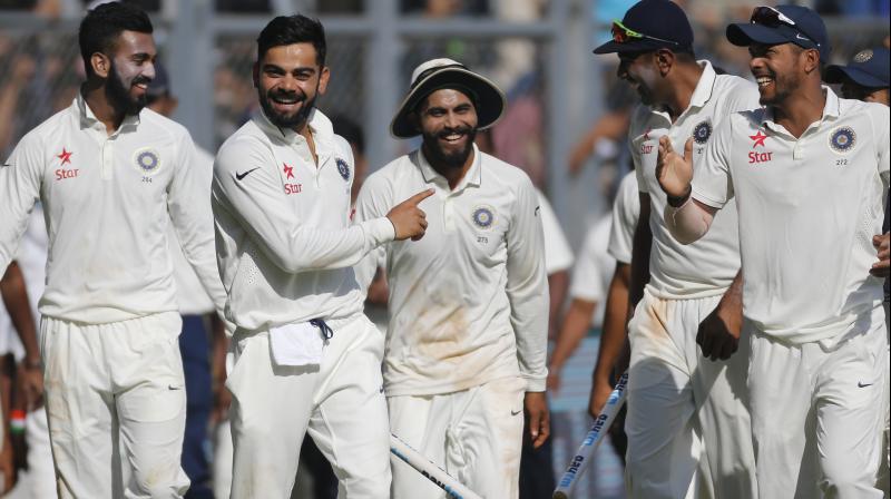 R Ashwin ran through England’s lower-order as Virat Kohli and Co. won the Mumbai Test by an innings and 36 runs. (Photo: PTI) R Ashwin ran through England’s lower-order as Virat Kohli and Co. won the Mumbai Test by an innings and 36 runs. (Photo: PTI)