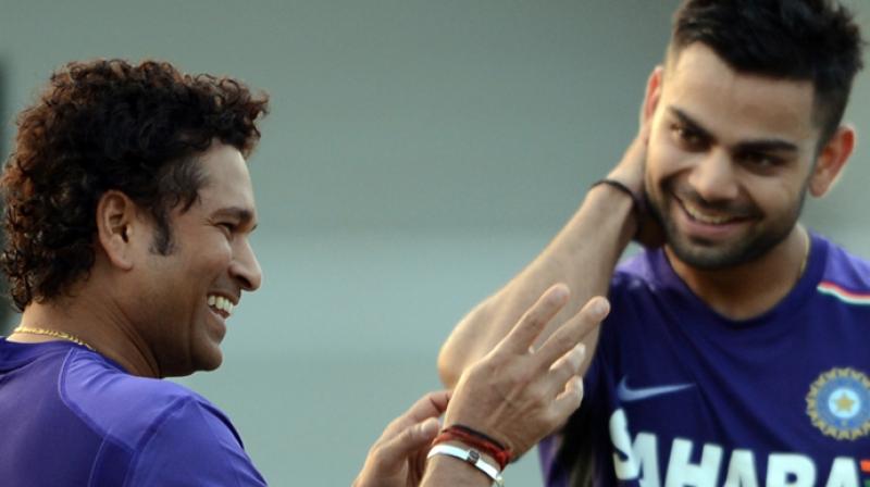 Virat Kohli said he spoke to Sachin Tendulkar and attributed some of the turn-around in his form to what the former India captain had to say. (Photo: AFP) Virat Kohli said he spoke to Sachin Tendulkar and attributed some of the turn-around in his form to what the former India captain had to say. (Photo: AFP)