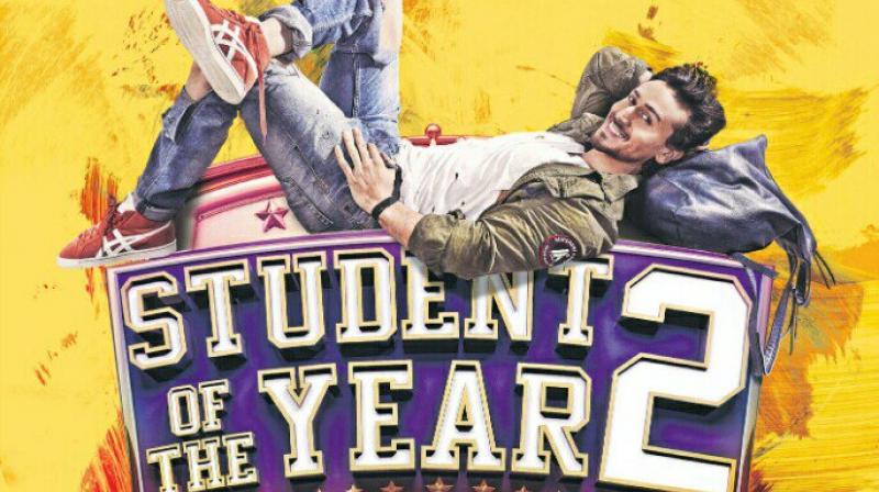 Tiger Shroff on 'Student Of The Year 2' poster. Tiger Shroff on 'Student Of The Year 2' poster.
