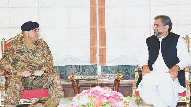 Pakistan Prime Minister Shahid Khaqan Abbasi and Army Chief General Qamar Javed Bajwa (Photo: AP) Pakistan Prime Minister Shahid Khaqan Abbasi and Army Chief General Qamar Javed Bajwa (Photo: AP)