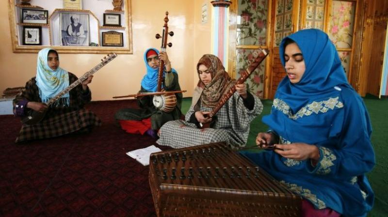 Kashmiris were turning away from classical music and towards protest rap songs inspired by the tense politics of the heavily militarised region. (Photo: AFP) Kashmiris were turning away from classical music and towards protest rap songs inspired by the tense politics of the heavily militarised region. (Photo: AFP)