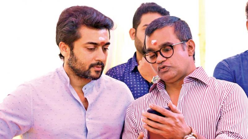 Suriya with Selva Suriya with Selva