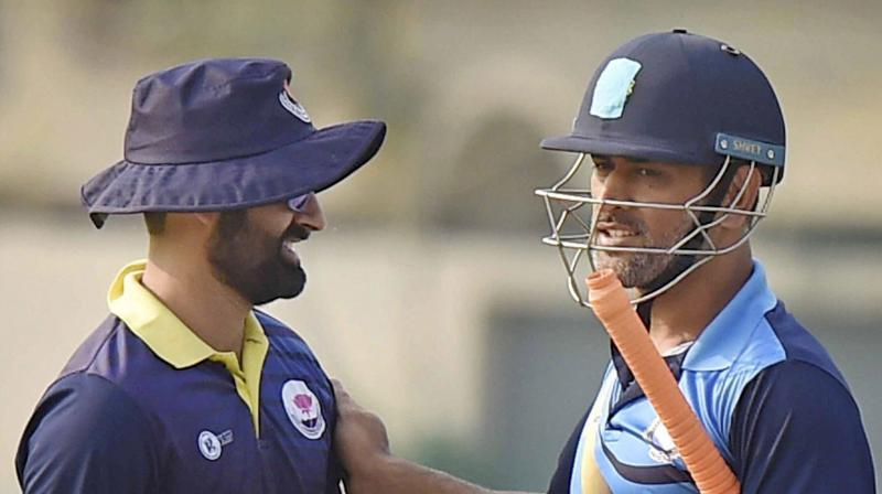 J&K skipper and India international Parveez Rasool requested MS Dhoni to have a chat with the boys. (Photo: PTI) J&K skipper and India international Parveez Rasool requested MS Dhoni to have a chat with the boys. (Photo: PTI)