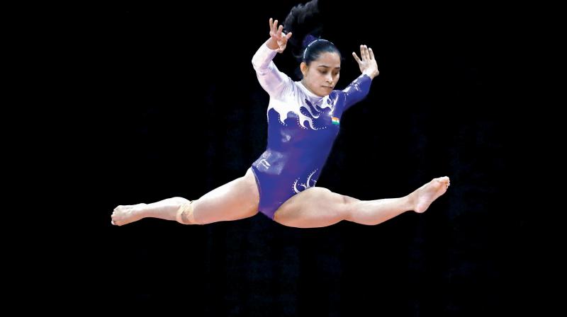 The two events are part of an eight-event qualifying system for the 2020 Olympics, under which the gymnasts will make the cut based on the their top three scores. (Photo: AP) The two events are part of an eight-event qualifying system for the 2020 Olympics, under which the gymnasts will make the cut based on the their top three scores. (Photo: AP)