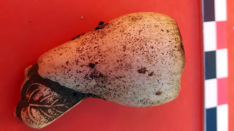 A handout picture taken on February 24, 2018 and released on February 25, 2018 by Bertrand Vilain, French author of a book on the Seznec case and coordinator of the searches, shows a piece of a pipe, found in the cellar of the house where the Seznec family used to live in Morlaix, western France, during an excavation operation with the hope of finding the body of Pierre Quemeneur, who disappeared in 1923. (Photo: AFP) A handout picture taken on February 24, 2018 and released on February 25, 2018 by Bertrand Vilain, French author of a book on the Seznec case and coordinator of the searches, shows a piece of a pipe, found in the cellar of the house where the Seznec family used to live in Morlaix, western France, during an excavation operation with the hope of finding the body of Pierre Quemeneur, who disappeared in 1923. (Photo: AFP)