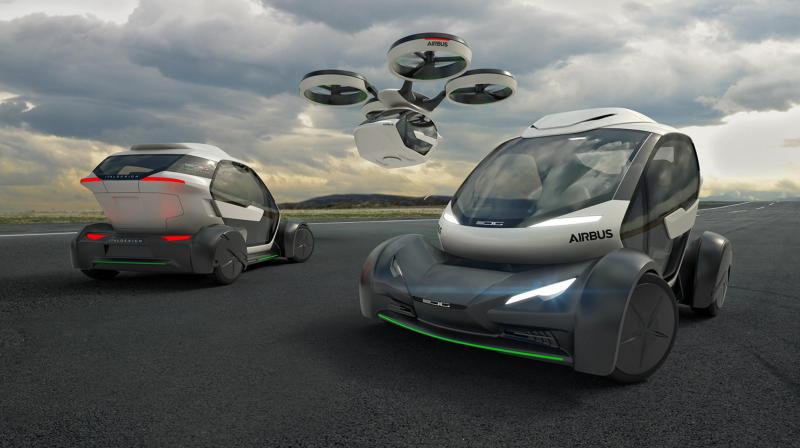 The "pop.up next" concept by Audi, Airbus and Italdsign is pictured here. (Photo: Airbus) The "pop.up next" concept by Audi, Airbus and Italdsign is pictured here. (Photo: Airbus)