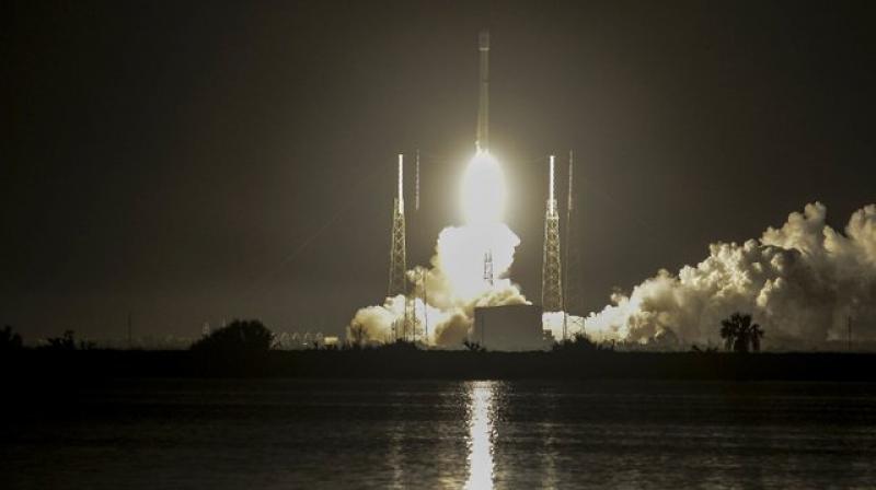 The orbiting satellite is almost as big as a city bus. (Photo: AP) The orbiting satellite is almost as big as a city bus. (Photo: AP)
