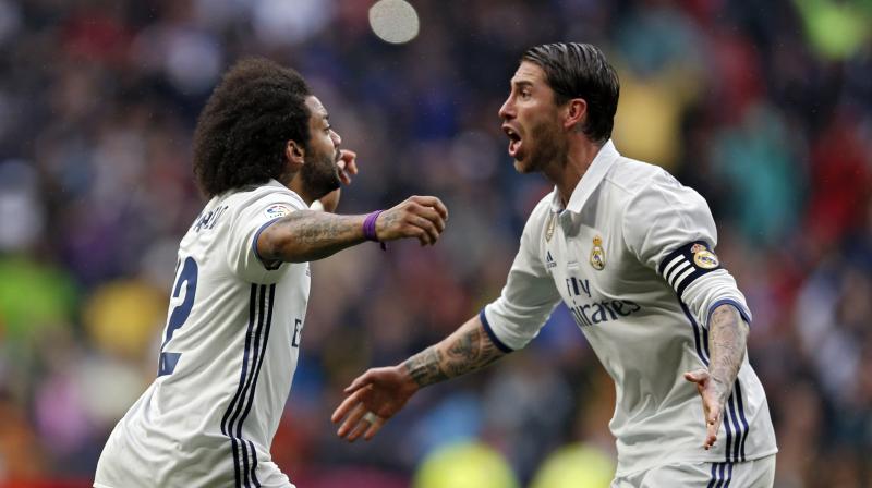 Marcelo cut back to open a firing angle through a packed area before scoring the dramatic winner with just six minutes remaining. (Photo: AP) Marcelo cut back to open a firing angle through a packed area before scoring the dramatic winner with just six minutes remaining. (Photo: AP)