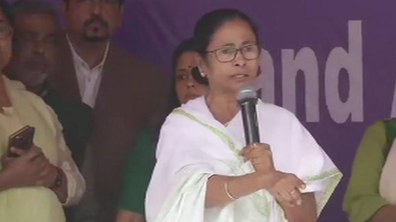 The CM has been on the dharna since the night of February 3. (Photo: ANI | Twitter) The CM has been on the dharna since the night of February 3. (Photo: ANI | Twitter)