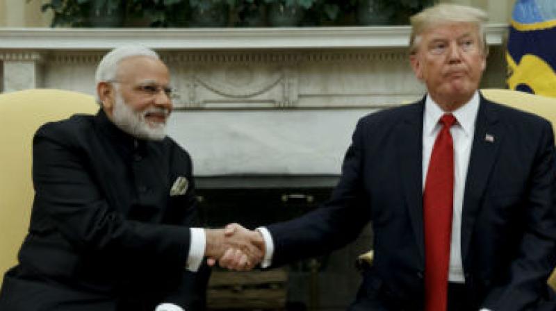 The US official said, 'We want India and Pakistan to talk.' Prime Minister Narendra Modi (L) and US President Donald Trump (R). (Photo: File | PTI) The US official said, 'We want India and Pakistan to talk.' Prime Minister Narendra Modi (L) and US President Donald Trump (R). (Photo: File | PTI)