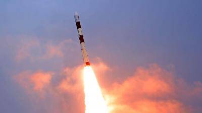 The PSLV takeoff