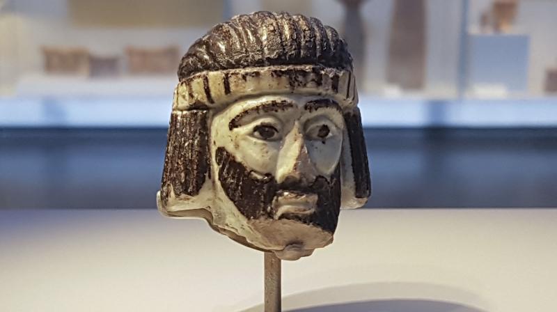 This Monday, June 4, 2018 photo shows a detailed figurine of a king's head on display at the Israel Museum, dating to biblical times, and found last year near Israel's northern border with Lebanon, in Jerusalem. (Photo: AP) This Monday, June 4, 2018 photo shows a detailed figurine of a king's head on display at the Israel Museum, dating to biblical times, and found last year near Israel's northern border with Lebanon, in Jerusalem. (Photo: AP)
