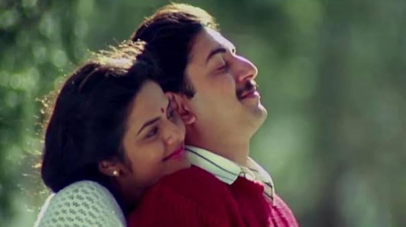 Madhoo and Arvind Swami. Madhoo and Arvind Swami.