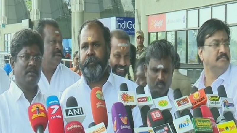 Tamil Nadu minister R B Udaykumar talks to media. (Photo: ANI) Tamil Nadu minister R B Udaykumar talks to media. (Photo: ANI)