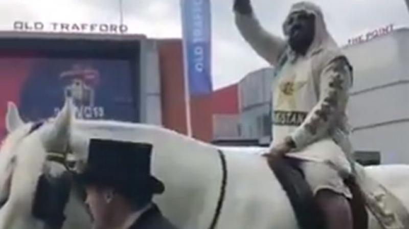 The Pakistan fan’s arrival attracted the attention of the media as the video went viral in no time. (Photo: TWitter) The Pakistan fan’s arrival attracted the attention of the media as the video went viral in no time. (Photo: TWitter)