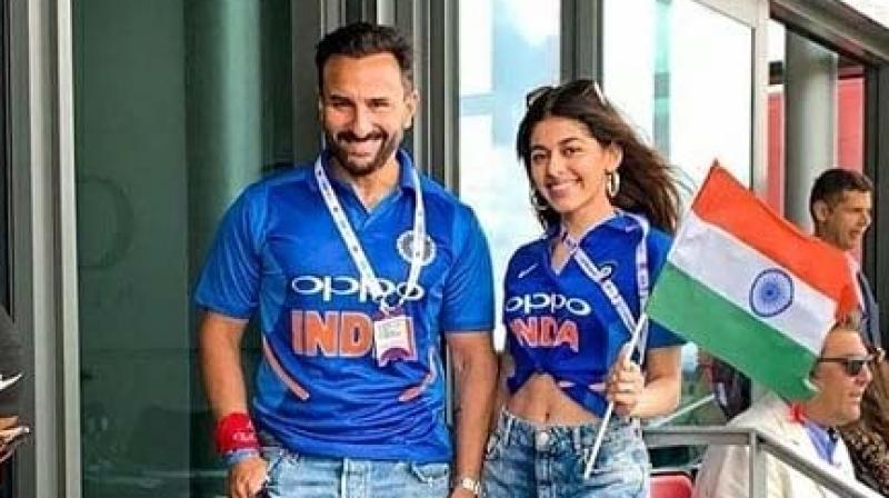 Pooja on Monday tweeted a photograph of Saif and Alaia from India’s match against Pakistan at the ICC World Cup 2019 on Sunday. Pooja on Monday tweeted a photograph of Saif and Alaia from India’s match against Pakistan at the ICC World Cup 2019 on Sunday.